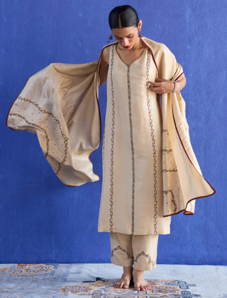 Beige nidhi suit