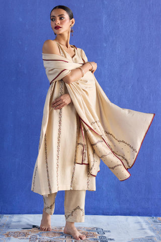 Beige nidhi suit