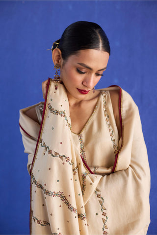Beige nidhi suit