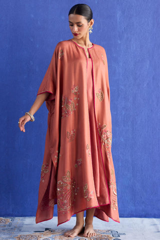 Orange kaftan jacket set
