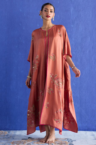 Orange kaftan jacket set