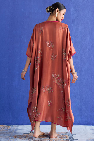 Orange kaftan jacket set