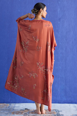 Orange kaftan jacket set