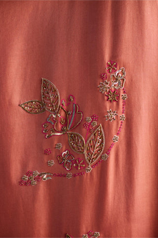 Orange kaftan jacket set