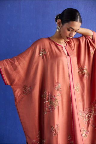 Orange kaftan jacket set