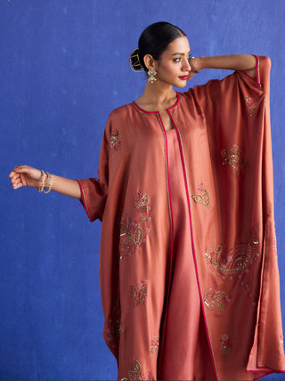 Orange kaftan jacket set