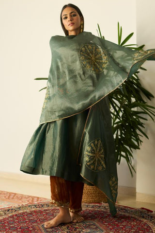 Anarkali Suit for Indian Wedding â€“ Green Samridhi by Sarang Kaur