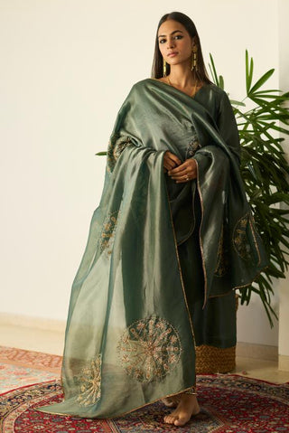 Anarkali Suit for Indian Wedding â€“ Green Samridhi by Sarang Kaur