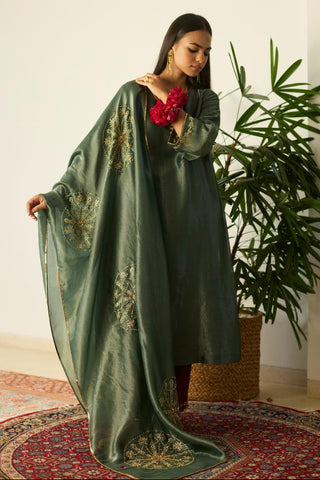 Anarkali Suit for Indian Wedding â€“ Green Samridhi by Sarang Kaur