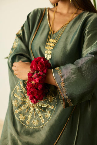 Anarkali Suit for Indian Wedding â€“ Green Samridhi by Sarang Kaur