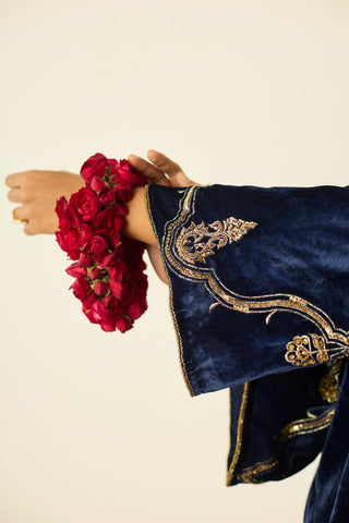 Embroidered Suit for Indian Wedding – Blue Tarunima by Sarang Kaur