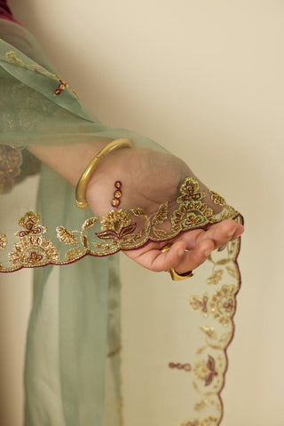 Embroidered Suit for Indian Wedding â€“ Red Tarunima by Sarang Kaur