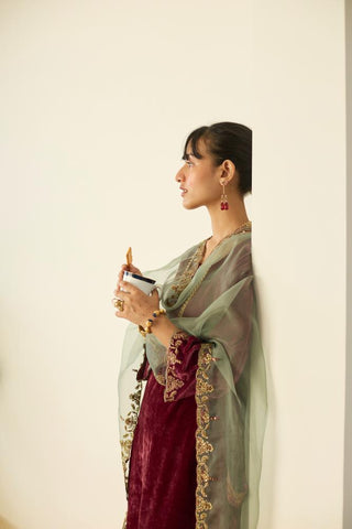 Embroidered Suit for Festive Occasions – Pink Muraad by Sarang Kaur