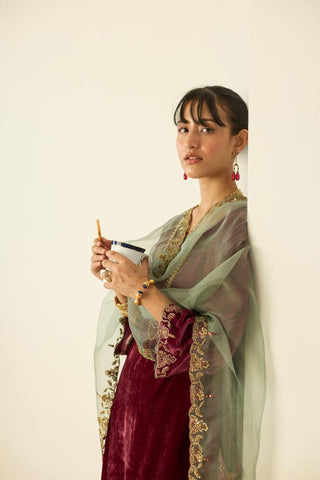 Embroidered Suit for Festive Occasions – Pink Muraad by Sarang Kaur