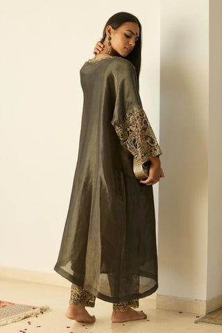 Kaftan Set for Indian Wear – Gray Rubaab by Sarang Kaur