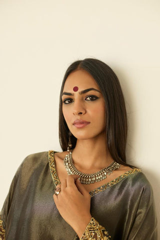 Kaftan Set for Indian Wear – Gray Rubaab by Sarang Kaur