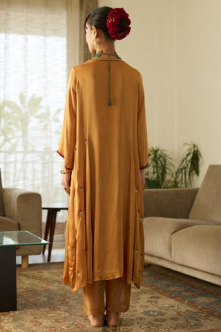 Embroidered Suit for Festive Wear – Mustard Dua by Sarang Kaur