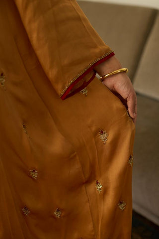 Embroidered Suit for Festive Wear – Mustard Dua by Sarang Kaur