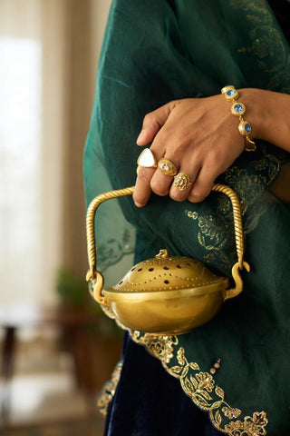 Embroidered Suit for Traditional Festivities – Blue Muraad by Sarang Kaur