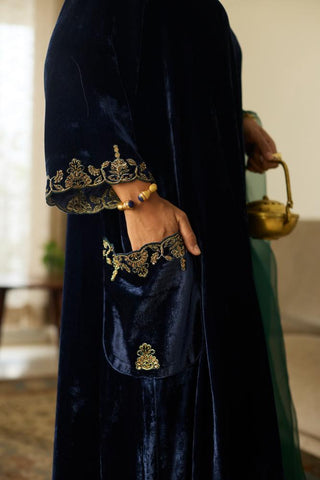 Embroidered Suit for Traditional Festivities – Blue Muraad by Sarang Kaur