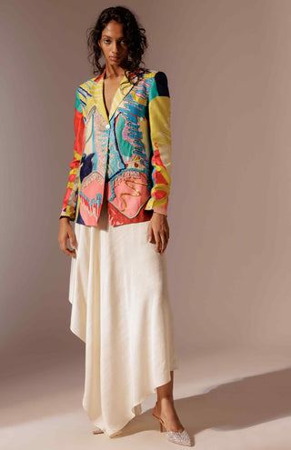 Beige elio handkerchief skirt