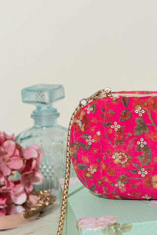 Pink eva capsule clutch