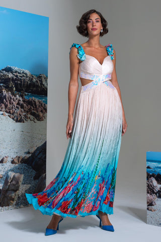 Flared Dress for Contemporary Wear – Ivory Seathrough Me by Nautanky