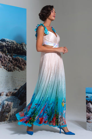 Flared Dress for Contemporary Wear – Ivory Seathrough Me by Nautanky