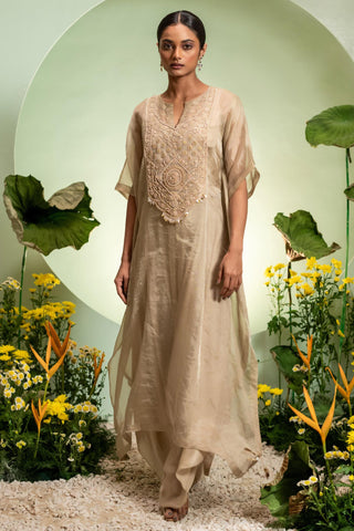 Kaftan Set for Contemporary Wear – Gold Eden by Pallavi Poddar