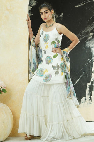 Sharara Set for Indian Wedding – Ivory Aangan Kurta by Priti Sahni