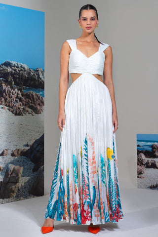 White tide me over flared wow dress
