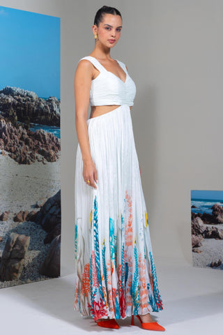 White tide me over flared wow dress