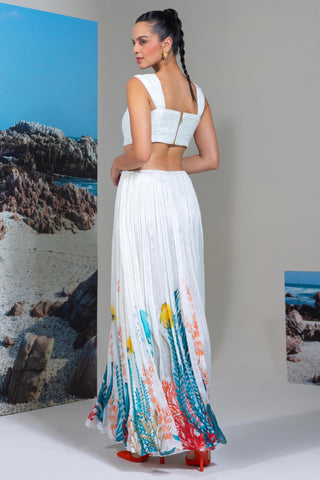 White tide me over flared wow dress