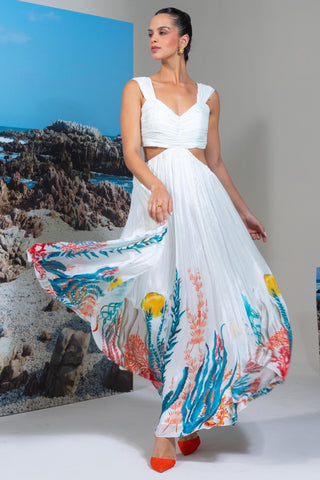 White tide me over flared wow dress