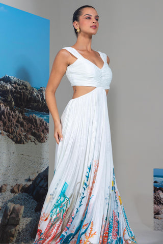 White tide me over flared wow dress