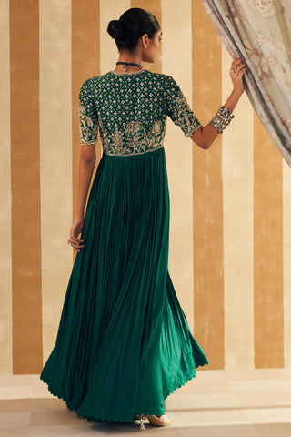 Blue zarqaa hunar anarkali set