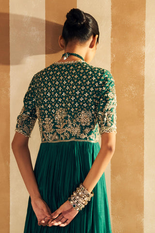 Blue zarqaa hunar anarkali set