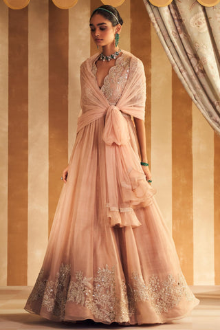 Pink tehseen hunar anarkali set