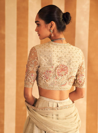 Green gulbahar hunar lehenga set