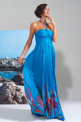 Flared Dress for Contemporary Wear – Blue High Tide Hottie by Nautanky