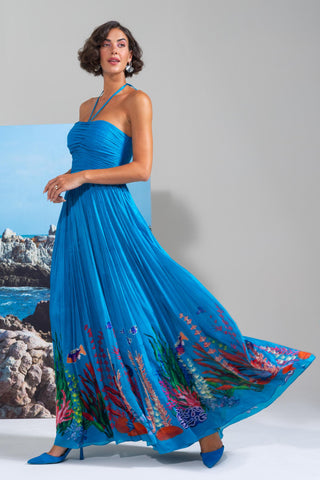 Flared Dress for Contemporary Wear – Blue High Tide Hottie by Nautanky