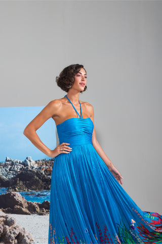 Flared Dress for Contemporary Wear – Blue High Tide Hottie by Nautanky