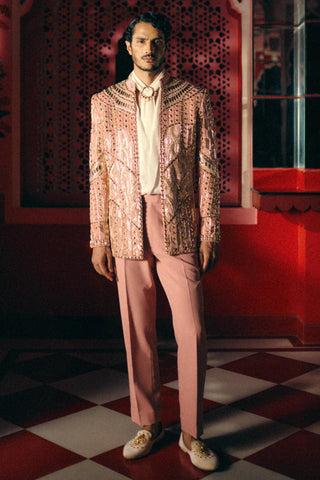 Jacket Set for Indian Wedding – Pink Regal Embellish by Papa Don't Preach
