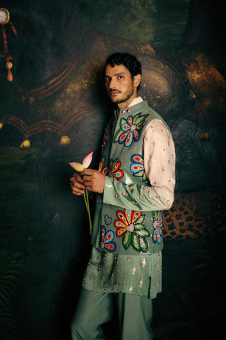 Bundi Set for Indian Wedding – Green Ombre Garden by Papa Don't Preach