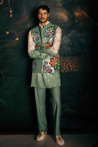 Bundi Set for Indian Wedding – Green Ombre Garden by Papa Don't Preach