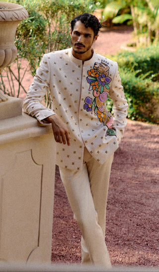 Jacket Set for Indian Wedding – Ivory Bloom by Papa Don't Preach