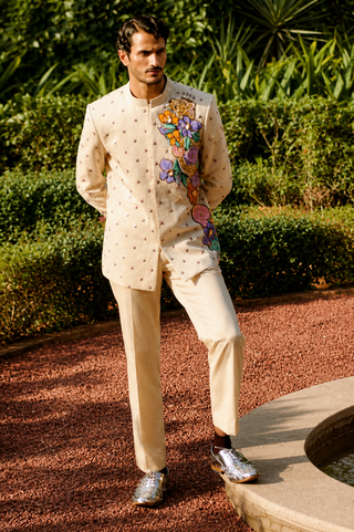 Jacket Set for Indian Wedding – Ivory Bloom by Papa Don't Preach