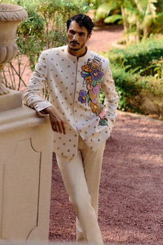 Jacket Set for Indian Wedding – Ivory Bloom by Papa Don't Preach