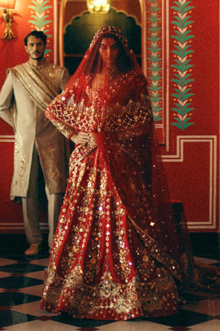 Lehenga Set for Indian Wedding – Red Blinding Comet by Papa Don't Preach