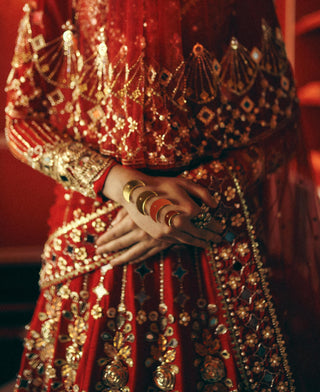 Lehenga Set for Indian Wedding – Red Blinding Comet by Papa Don't Preach
